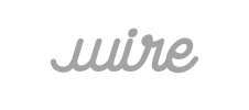 The word wire in lowercase cursive gray letters