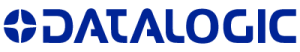 The word Datalogic in blue with a blue circle to the left of it