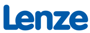 The word Lenze in blue lettering