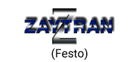 The words Zaytran (Festo) in black with a large gray Z overlaying it