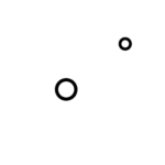 A black illustrated robotic arm icon with red bolts